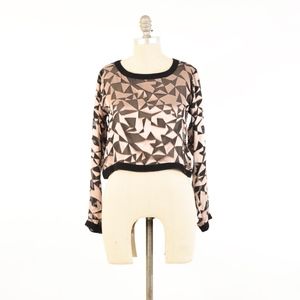 Teca Hela Roca Burnout Velvet Crop Top